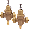 No Lead Cast Brass Pressure Reducing Valve Kit with Brass Bonnet, Sweat Union Adapters, & Compression Relief Valve