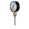 Bottom-Mount Temperature & Pressure Gauge with Extended 3" Probe