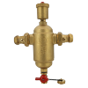 LegendConnect Forged Brass Air & Debris Eliminator Body with Isolation Valve Compression Connectors, Air Vent, Check Valve Adapter, Purge Valve, & Stainless Steel Screen